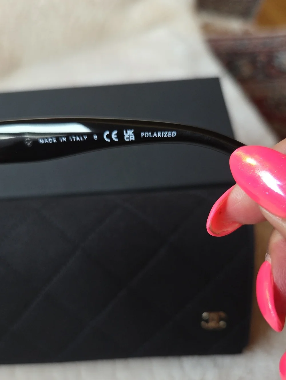CHANEL Butterfly Oversized Cat-Eye Sunglasses with Quilted Black Case CH5510